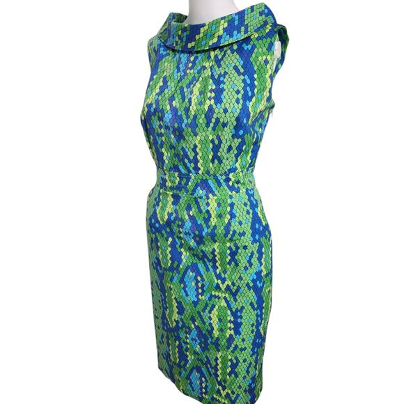 Lilly Pulitzer Lulu Dress Show Me Some Skin Prep Green Snakeskin Print Size 6 - Picture 9 of 12